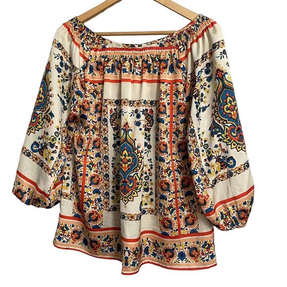 Anthropologie KAS Top Pullover Boho Tunic Peasant Blouse Womens XS EUC - Picture 2 of 9